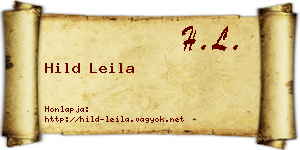 Hild Leila névjegykártya